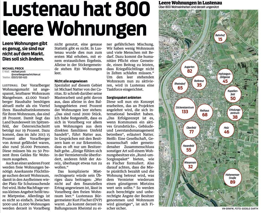 1300 freie Wohnungen. Vogewosi plant Modell, um sie Bedürftigen zugänglich zu machen.