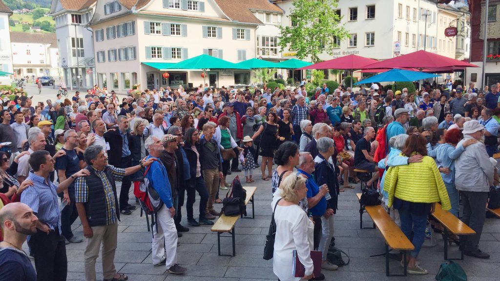 Hunderte treten in Dornbirn für Menschenrechte ein