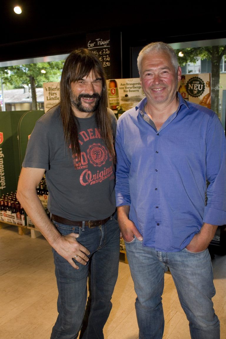 Die Hausherren Wolfgang Sila (l) und Andreas Rosa (Fohrenburger). Franc