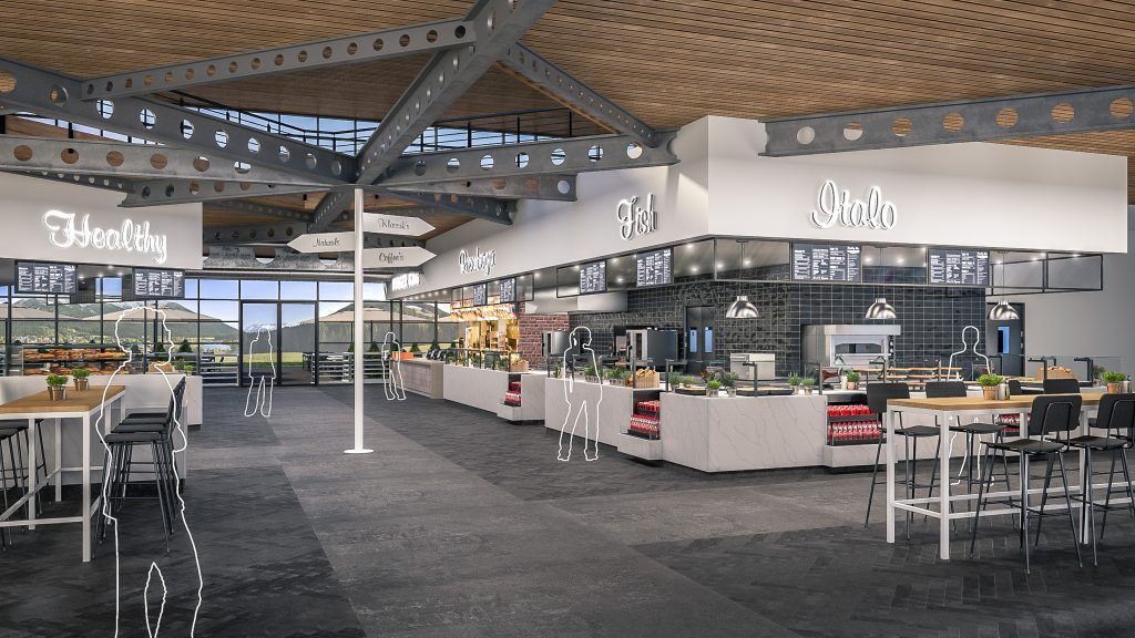 Rosenberger Hohenems mit neuem Konzept: ein Foodpark mit Burger, Pizza, Veggie-Gerichten und Café