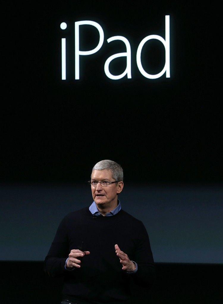 Apple-CEO Tim Cook präsentiert in San Fransisco Visionen. Foto: AFP