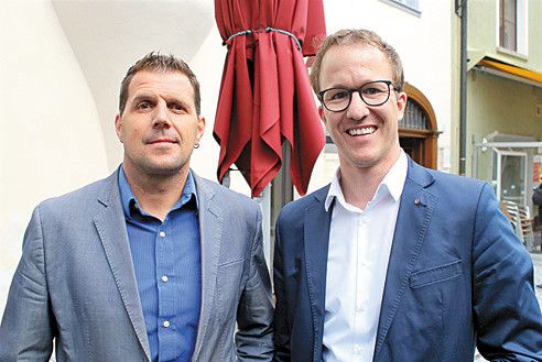 Bürgermeister-Duo: Miachel Domig und Christian Gantner (r.).