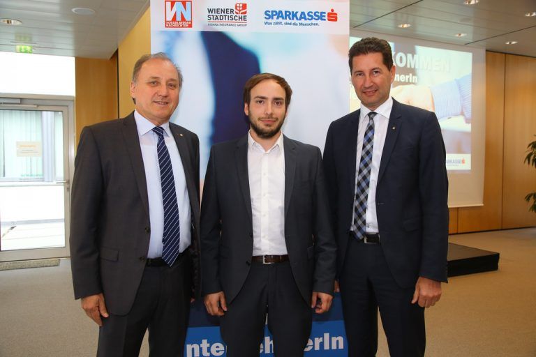 Burkhard Berchtel, Dir. Wiener Städtische, Referent Florian Amann, Sparkassenvorstand Harald Giesinger (v. l.).