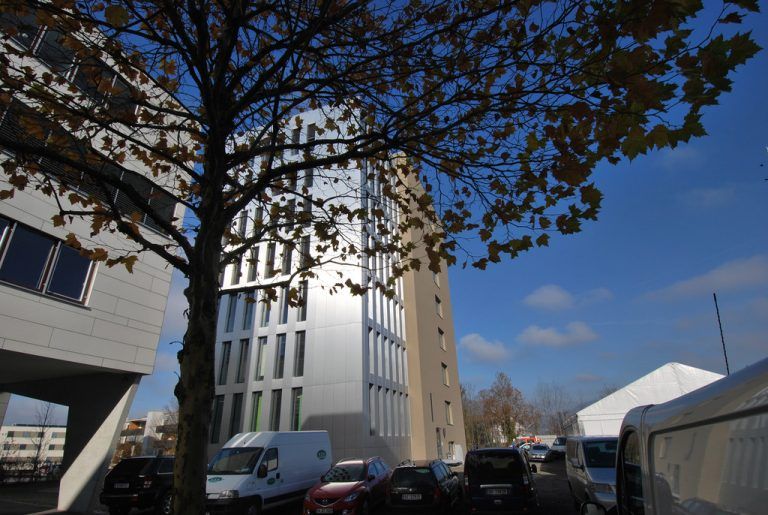 Der Dornbirner LifeCycleTower. „Wir wollen, dass Ergebnisse unseres Handelns umfassend nachhaltig sind“, sagt Rhomberg.  VN/Rhomberg