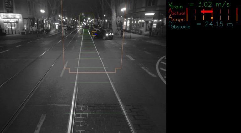 Durch die 3D Sensorik ist die Straßenbahn in der Lage, Objekte im Lichtraumprofil und auf große Distanzen als Hindernisse zu erkennen. Foto: AIT