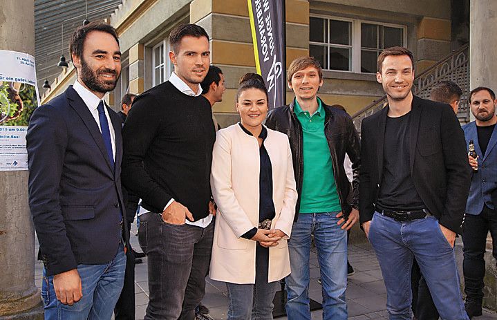 Gastgeber und Initiatoren: Alexander Abbrederis (l.) mit Florian Wassel, Verena Eugster sowie Alexander Bitsche und Peter Flatscher.