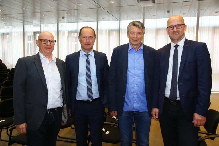 Hannes Hämmerle, 1zu1 Prototypen, Christian Geser, Db. Sparkasse, Oswald Kothgassner, Glasbau, Hannes Schwaiger, Db. Sparkasse (v. l.).