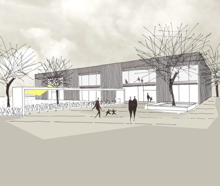 Im Außenbereich entsteht ein Spielplatz. D’Aloisio Architekten