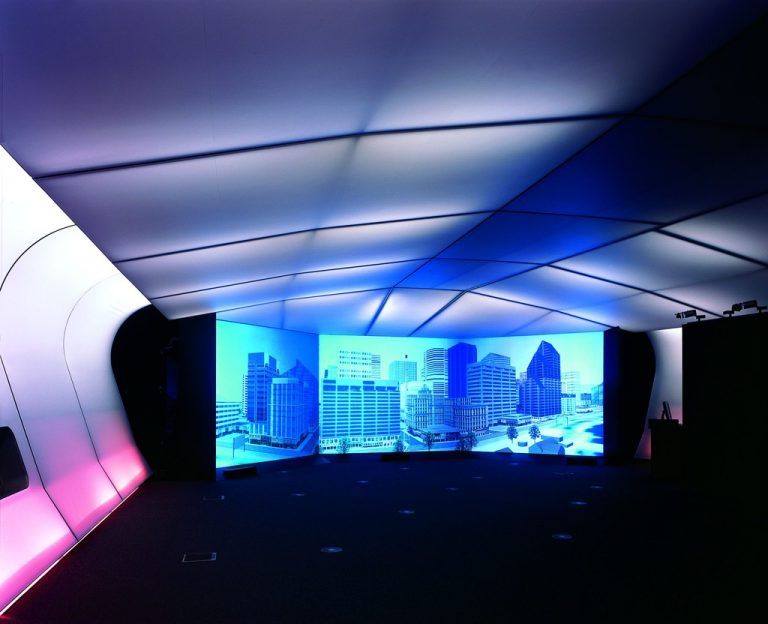 Im Terminal V von Hefel können Projekte vor Baubeginn dreidimensional und im Maßstab 1:1 erlebt werden.