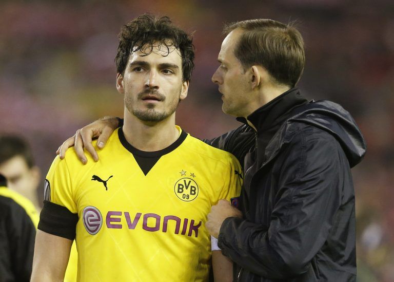 Mats Hummels mit BVB-Trainer Thomas Tuchel. Foto: Reuters