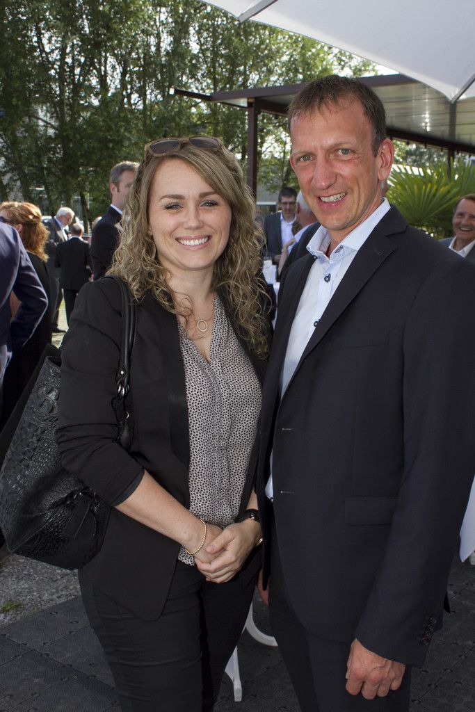 Natascha Gasser (Gebrüder Weiss) und Bernhard Bereuter (AMS).