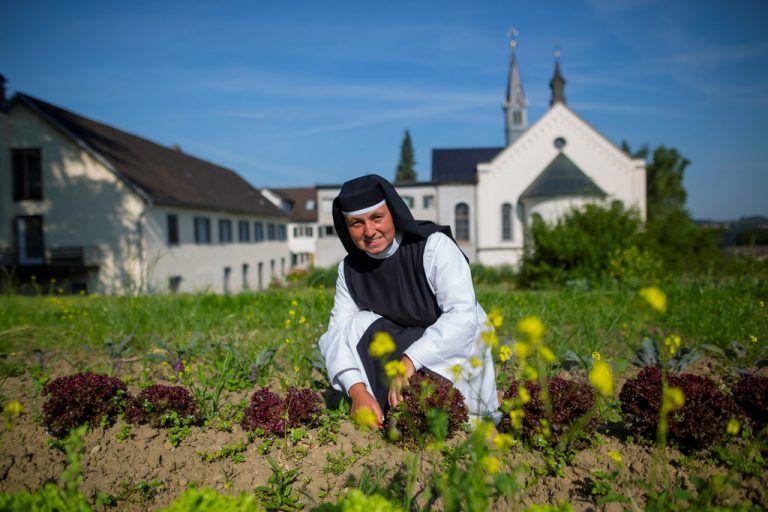 Schwester Cordula liebt ihre Arbeit in und mit der Natur. „Es ist schön, alles wachsen und reifen zu sehen.“ Foto: VN/Paulitsch
