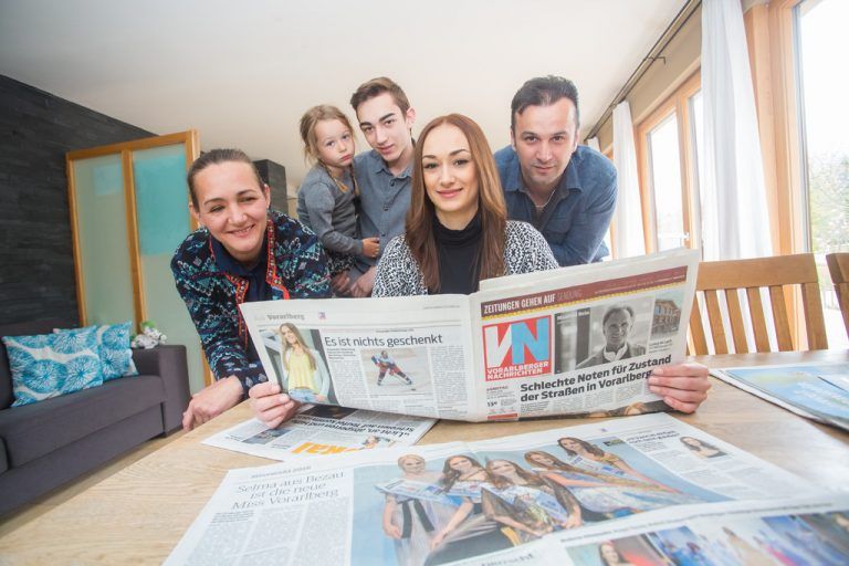 Selma Samardzic, die frischgebackene Miss Vorarlberg, ist auch eine VN-Leserin. Foto: VN/Steurer