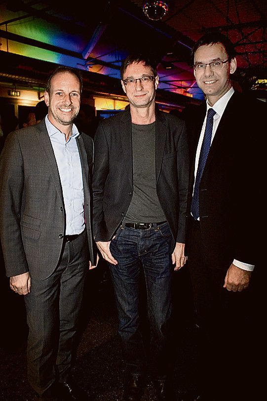 Bgm. Dieter Egger, Peter Kloiber (Gebrüder Weiss) und Landeshauptmann Markus Wallner (v. l.).