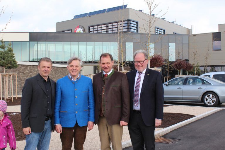 Bildsteins Vizebürgermeister Walter Moosbrugger (l.) mit Helmut Lenz, Helmut Gstöhl und dem Götzner Altbürgermeister Werner Huber.
