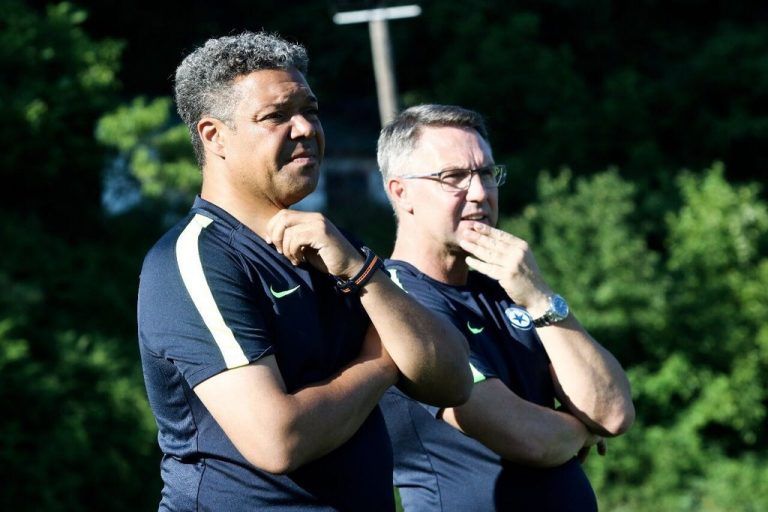 Damir Canadi und Eric Orie, Trainer und Kotrainer von Atromitos Athen, haben von Athen aus den Altachern die Daumen gedrückt. Foto: privat