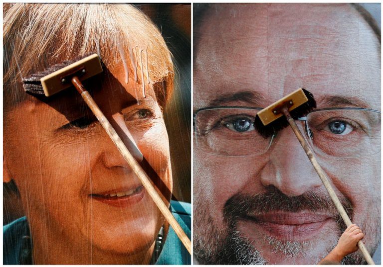 Das Duell um die Kanzlerschaft ist den Umfragen zufolge entschieden. Merkel steht vor ihrer vierten Amtszeit.  Reuters