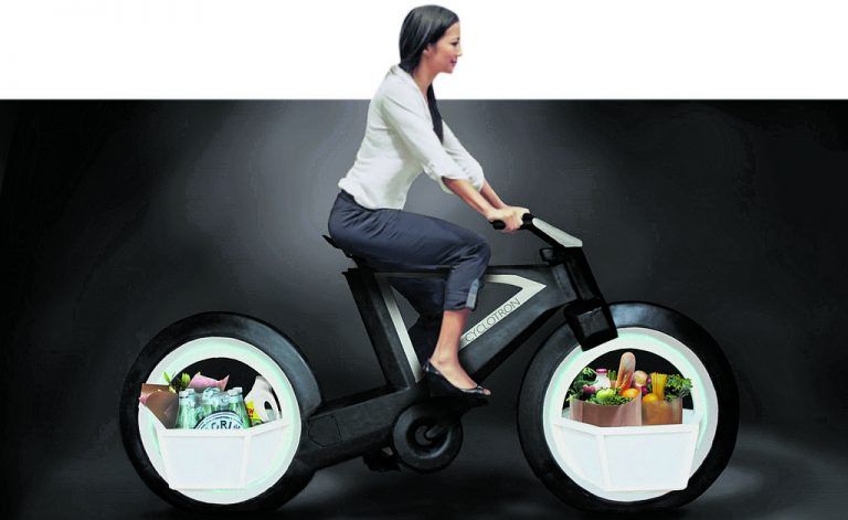 Das Fahrrad der Zukunft bietet noch viele Entwicklungspotenziale. Eine angeblich schon seriennahe Vision ist das hier abgebildete Cyclotron.
