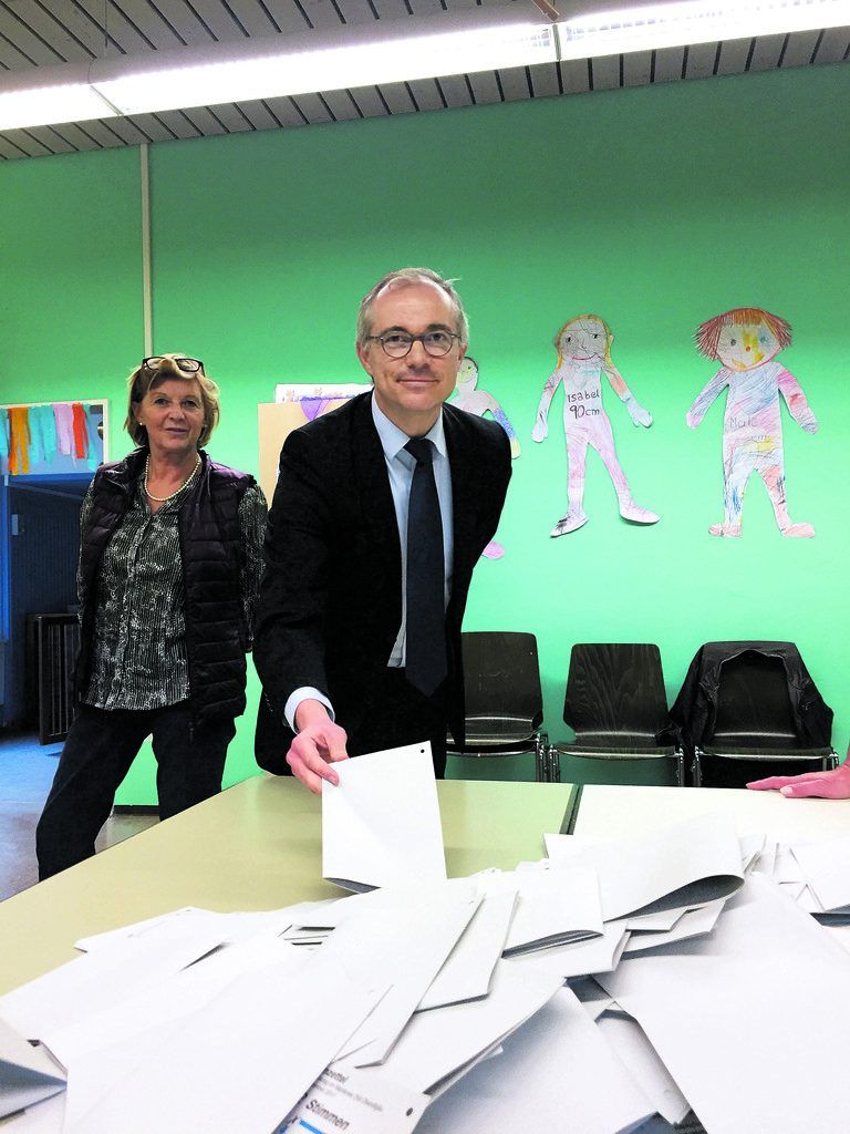 Der klare Sieger im Wahllokal Lindau- Bad Schachen: deutsche Gründlichkeit.