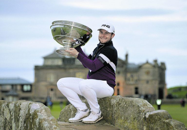 Der erste erfolgreiche Titelverteidiger bei den Links-Titelkämpfen: Tyrrell Hatton. ap