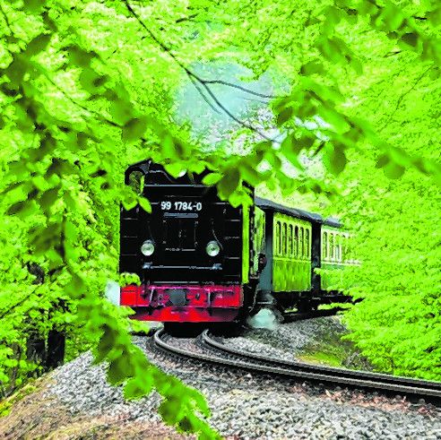Mit der Bahn über die Insel