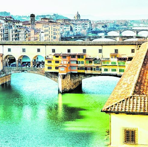 Farbenfrohe Ponte Veccio