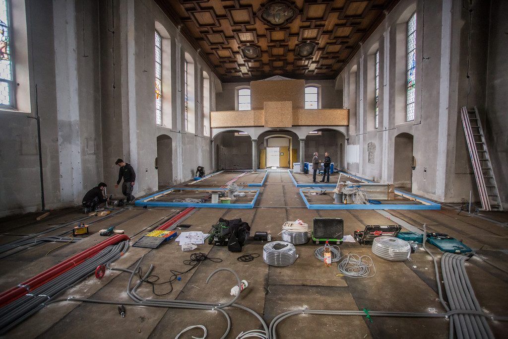 Die Restaurierungsarbeiten in der Bildsteiner Kirche sind in vollem Gange.