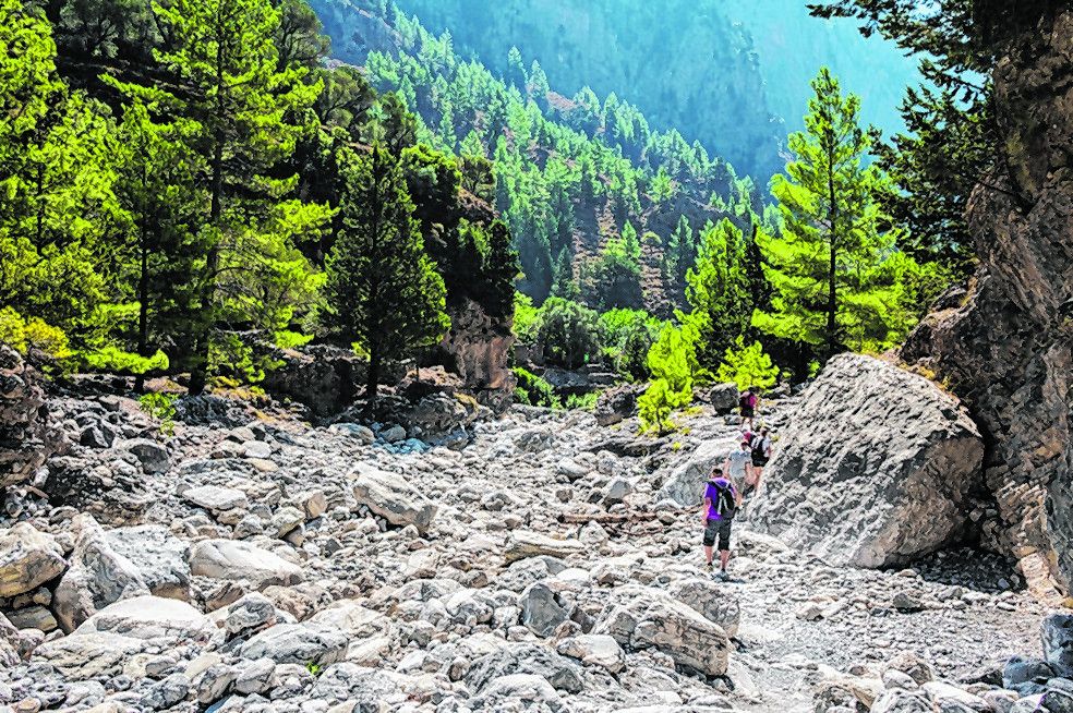 Die eindrucksvolle  Samaria- Schlucht