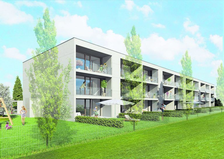 Die Wohnanlage Brachsenweg in Bregenz punktet mit dem Modell „wohnen pur“.Bild: i+R Wohnbau