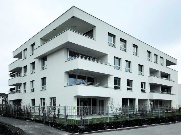 Die Wohnungen des Projektes „Am Dorfbach“ in Hard werden derzeit bezogen.