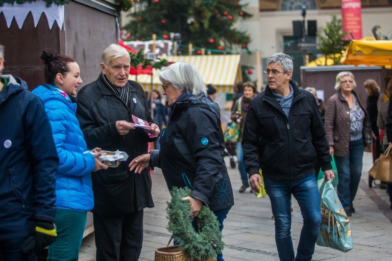 Wahlkampf am ersten Advent