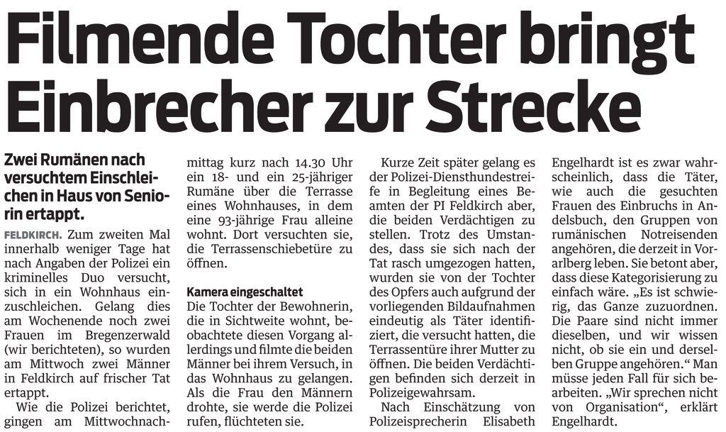 Petra Vigl (47) filmte Einschleichdiebe  bei versuchtem Einbruch bei ihrer Mutter.
