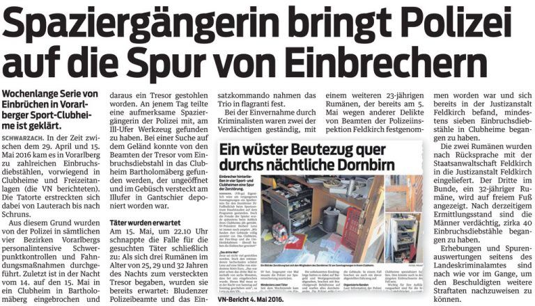 Rosmarie Marent (62) stieß auf Täterwerkzeug am Illufer und überführte damit eine Einbrecherbande.