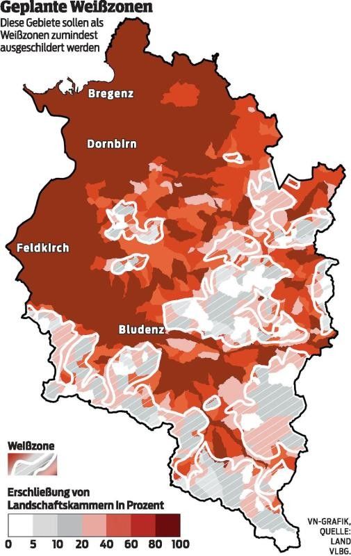 Weiße Zonen werden zwar ausgewiesen, allerdings als Vorschlag ohne Konsequenzen.