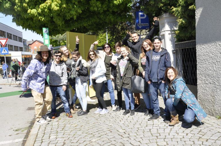 Filmcrew in der Bludenzer Innenstadt.Villa K.