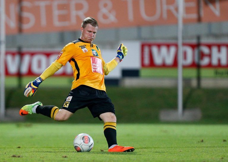 Für viele Austria-Fans ein ungewohntes Bild: Christopher Knett im Dress von Wacker Innsbruck.Foto: gepa
