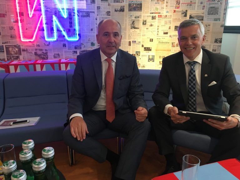 Generali-CSO Arno Schuchter und Regionaldirektor Markus Winkler: 2,1 Prozent Wachstum in Vorarlberg. Foto: VN/Sca