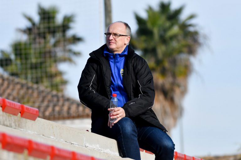 Georg Zellhofer schaute beim Training des SK Sturm Graz vorbei. gepa