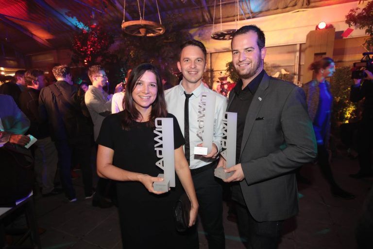 Grafikerin Marlies Stark, Philipp Kohler (Life Motion) und Johannes Terler (TOWA).