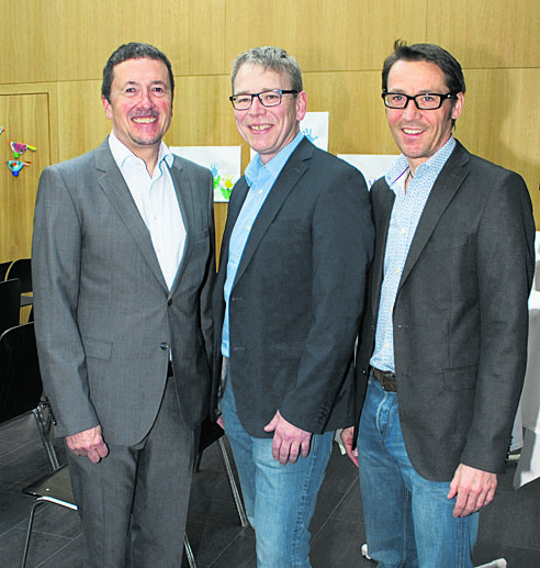 Hubert Häusler, Gerhard Dell-Osbel und Marcellus Wünsche (v. l.).