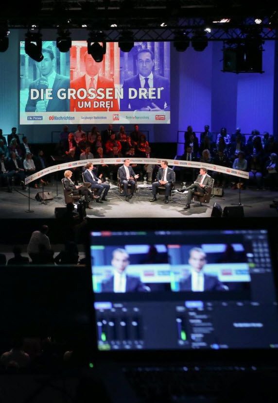 Hunderttausende verfolgten die Debatte zwischen Kern, Kurz und Strache. OÖN