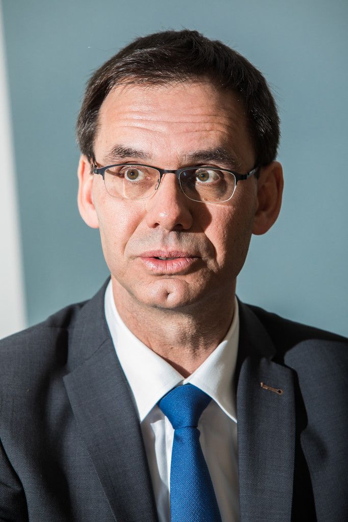 Interview mit Landeshauptmann Markus Wallner zum Projekt Rhesi in seinem Büro im Landhaus