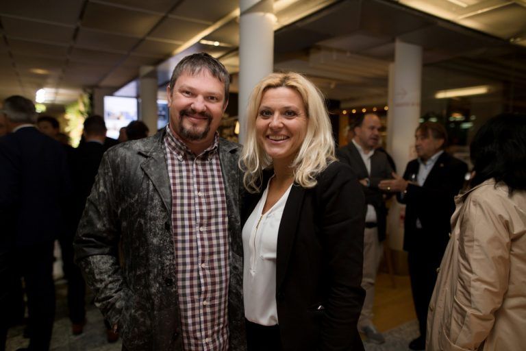 Karin Bischof (Auto Gerster) und Gerhard Dobnik (Stahlgruber).