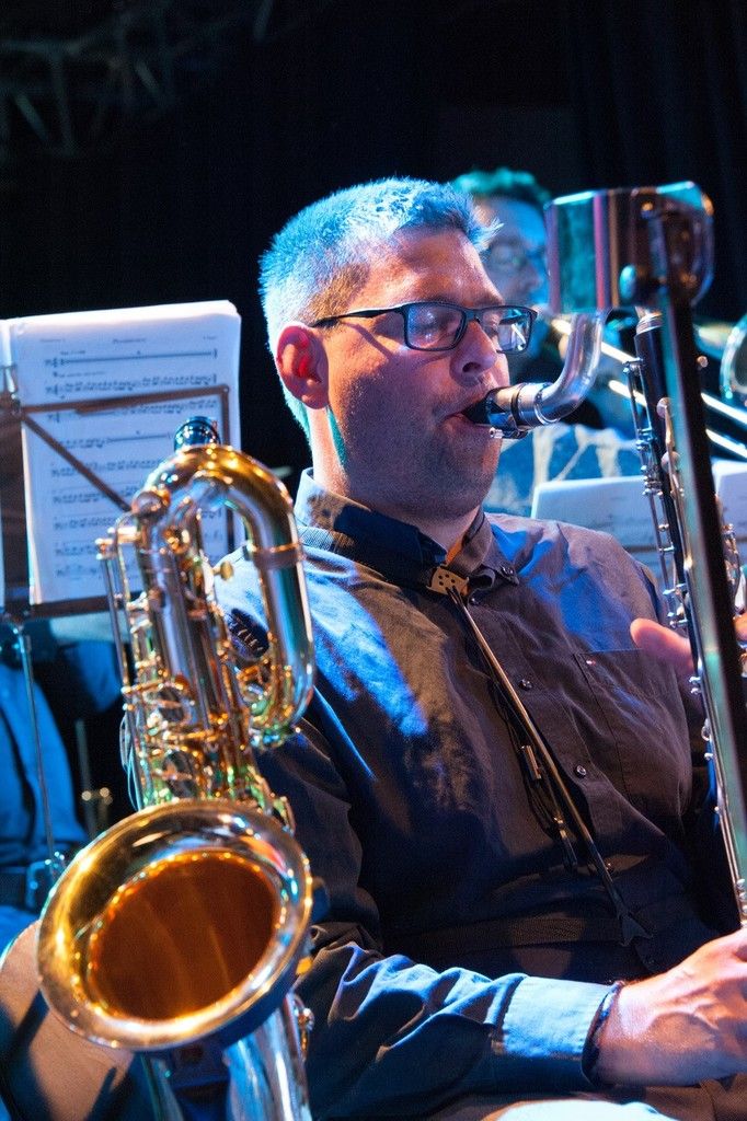 Klaus Peter und sein Saxofon: ein unzertrennliches Gespann. K. Peter