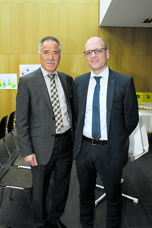 Manfred Brandl (l.) und Markus Schmidle (Liebherr).