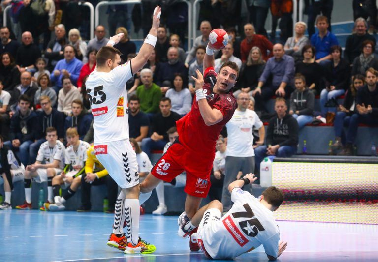 Nationalspieler Lukas Herburger erzielte beim 33:28-Heimsieg von Meister Alpla HC Hard gegen Vize Fivers Margareten vier Treffer. Hartinger
