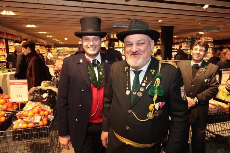 Obmann Martin Rudigier (l.) und Hauptmann Konrad Kofler.