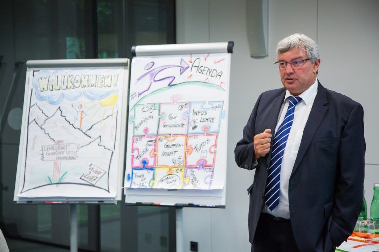 Regionaldirektor Roland Gander begrüßte die Auszubildenden.