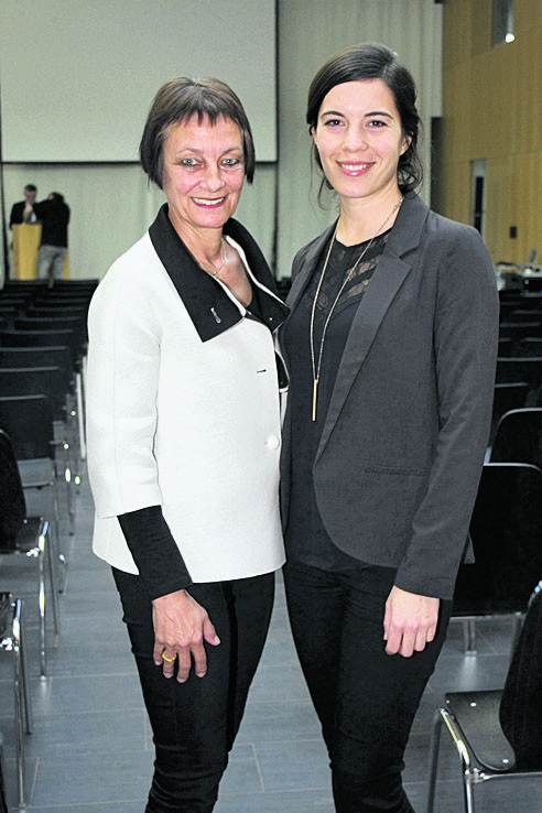 Rektorin Tanja Eiselen (FH) und Manuela de Pretis (WISTO).