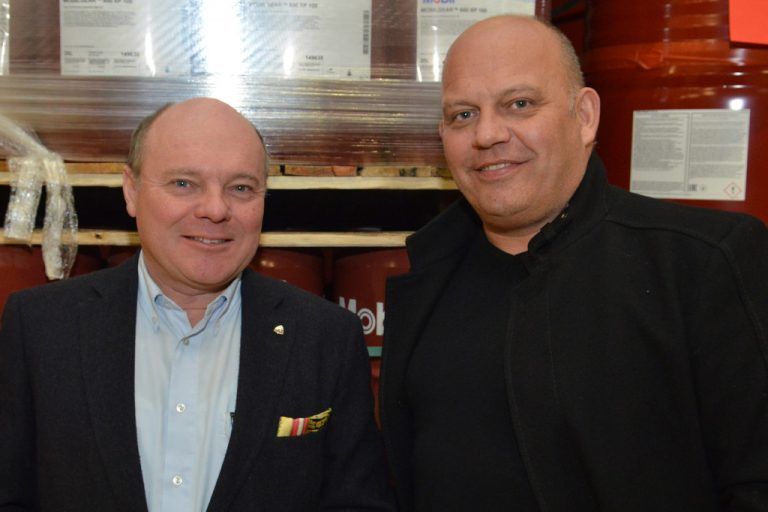 Rudolf Gort und Lukas Konzett (r.) nutzten den Treff in Kennelbach zum Netzwerken.